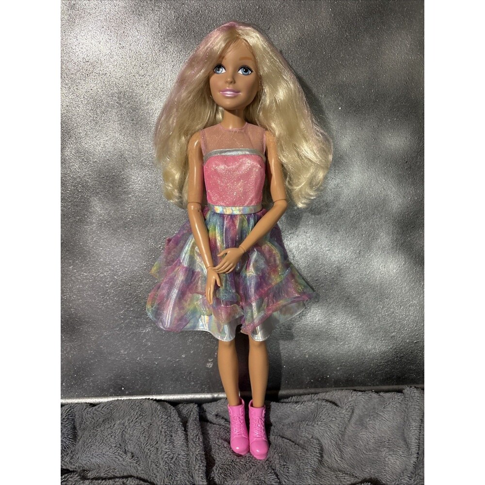 Just Play Mattel Barbie Doll-My Size 28” Articulated Arms In Full Outfits Shoes